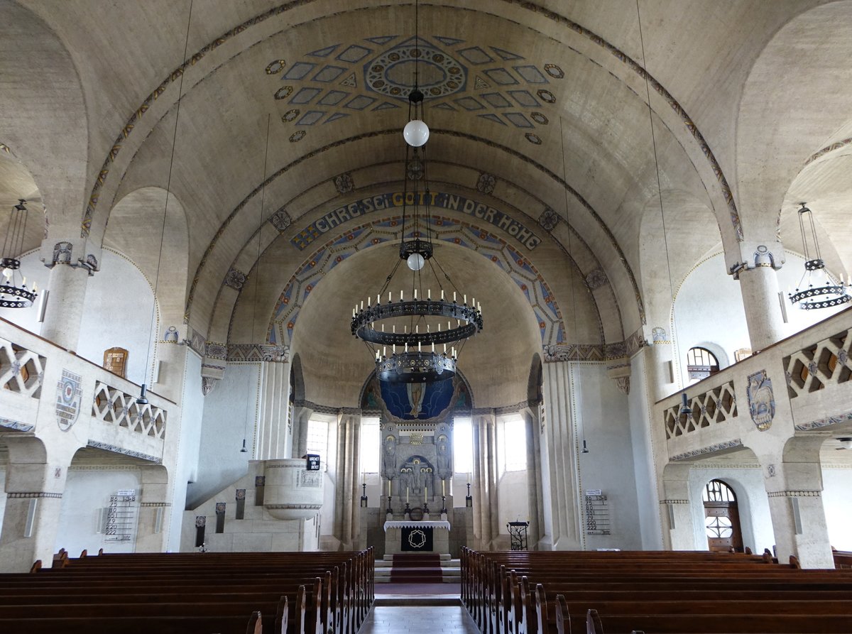 Bad Steben, Jugendstil Innenraum der Ev. Lutherkirche (14.04.2017)