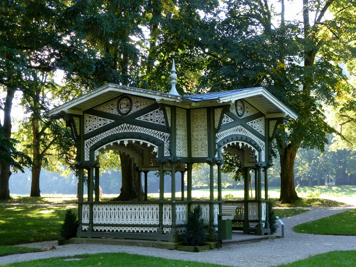 Baden-Baden, schner Gartenpavillon an der Lichtentaler Allee, Sept.2015