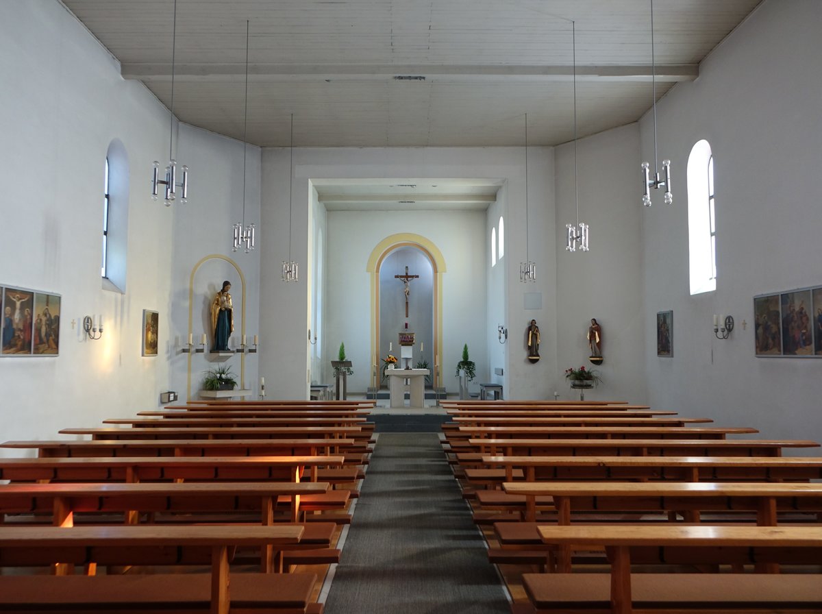 Brnfels, Innenraum der kath. Pfarrkirche Maria Schnee (13.10.2018)