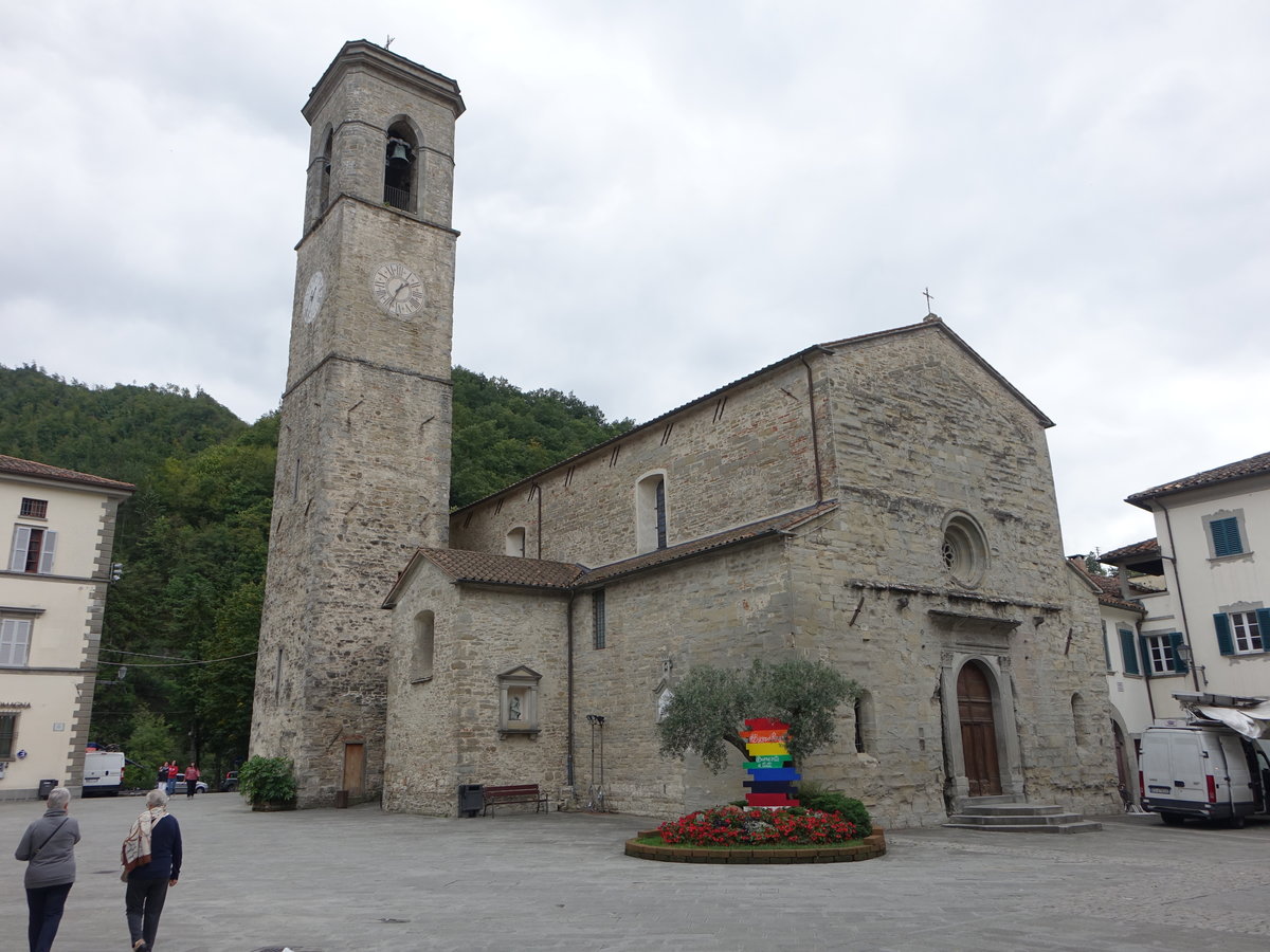 Bagno di Romagna, Pfarrkirche St. Maria Assunta, erbaut im 15. Jahrhundert (20.09.2019)