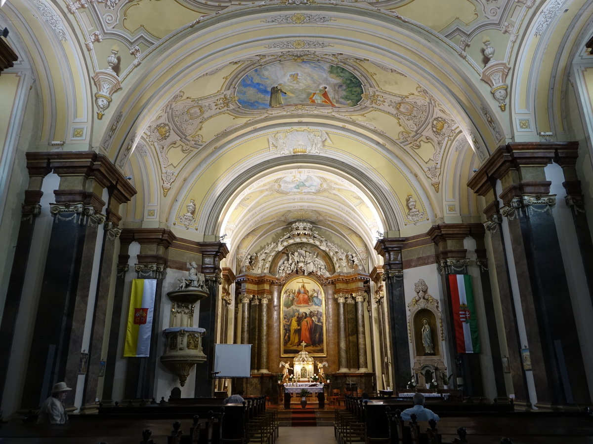 Baja, barocker Innenraum der St. Peter und Paul Kirche (24.08.2019)