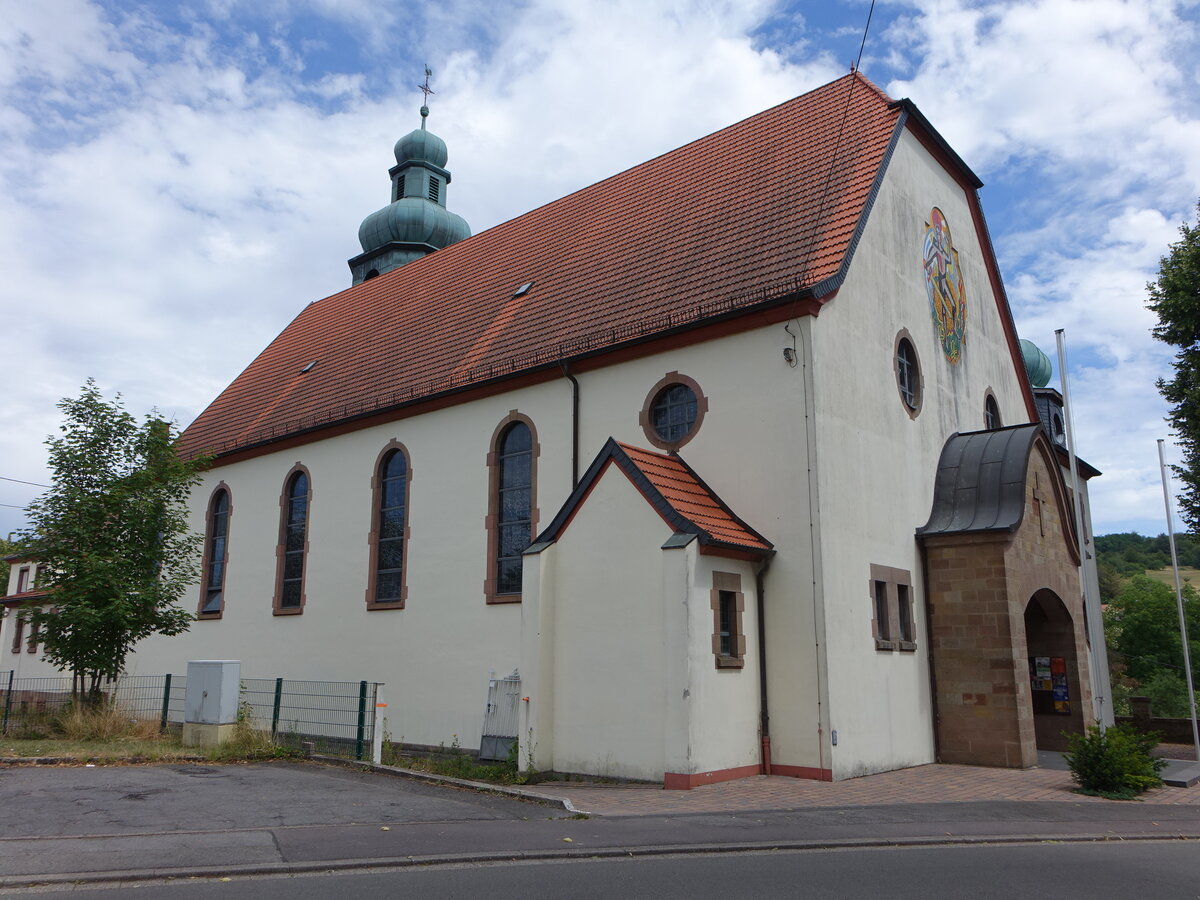 Ballweiler, Pfarrkirche St. Josef, erbaut 1929 durch Albert Bolet (14.07.2023)