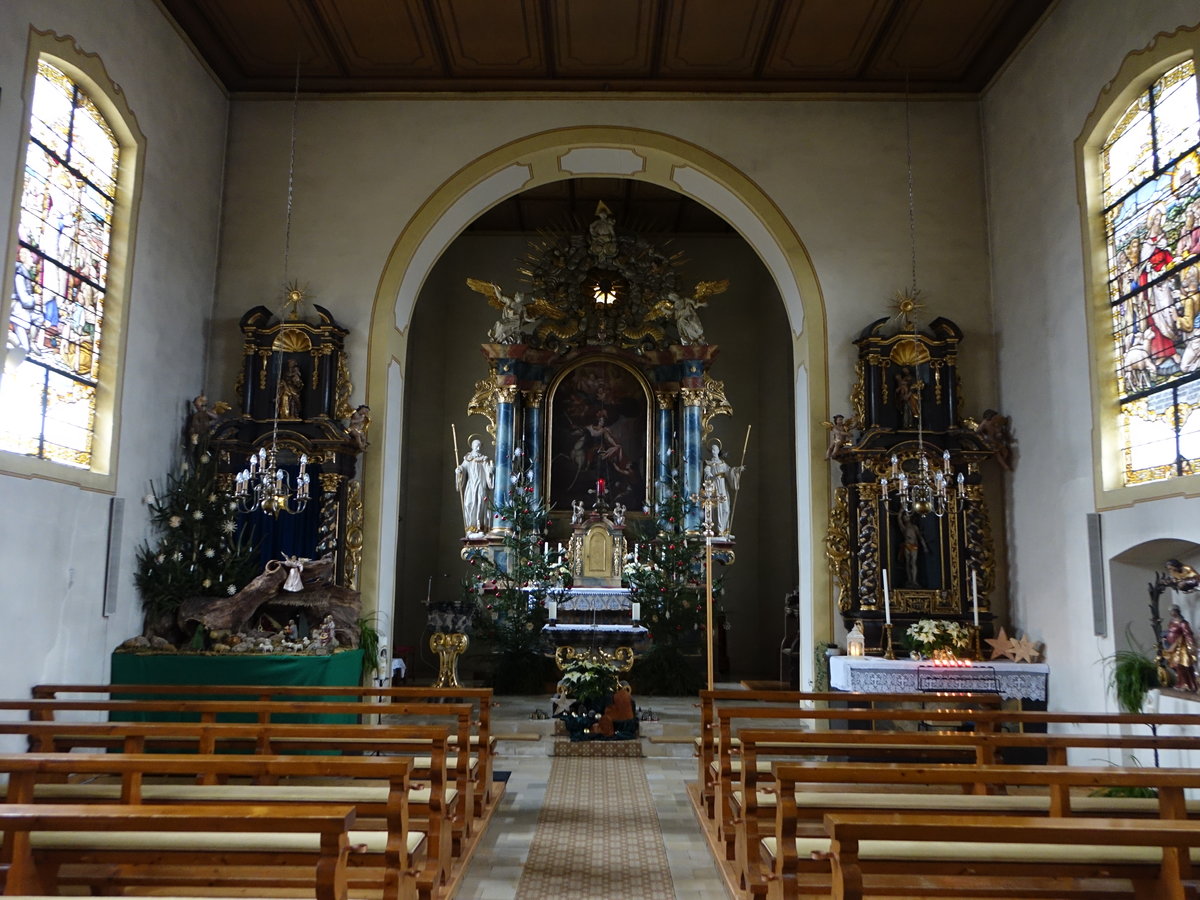 Baltersweil, Altre in der kath. Pfarrkirche St. Martin, erbaut 1729 (30.12.2018)