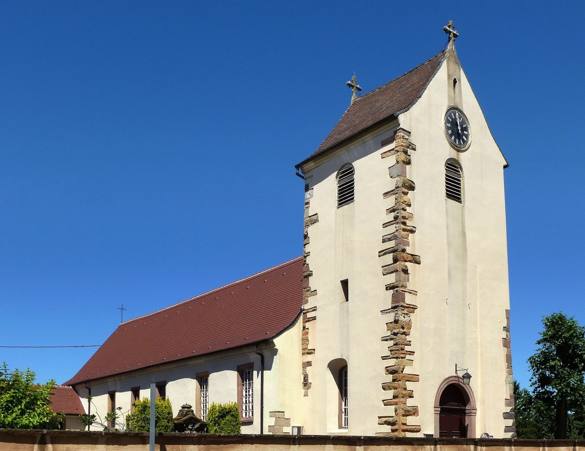 Baltzenheim, die Kirche St.Michael, Juni 2017