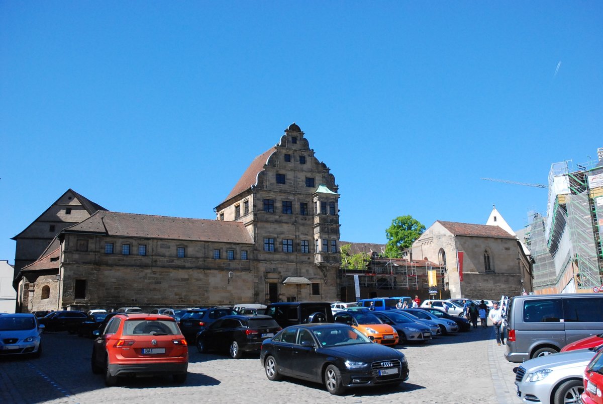 Bamberg, Alte Hofhaltung, vom Domplatz her gesehen - 06.05.2018