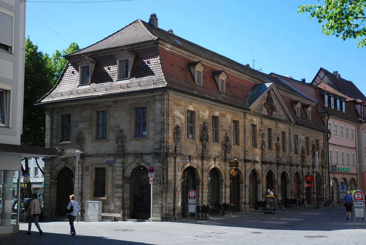 Bamberg, Hauptwachstrae. Ehem. Hauptwache, Reprsentationsgebude der frstbischflichen Infanterie, erbaut 1774 - 06.05.2018