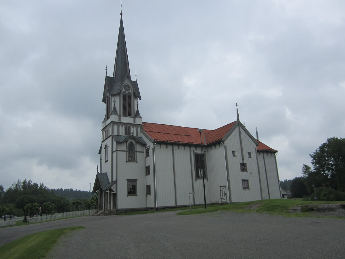 Bamble, evangelische St. Olav Kirche, erbaut 1845 (24.06.2013)