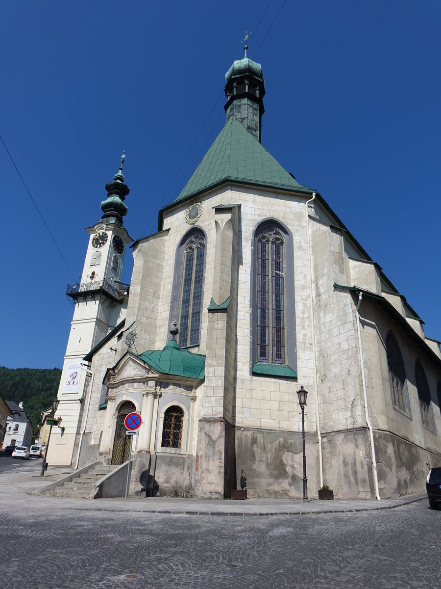Banska Stiavnica / Schemnitz, gotische St. Katharina Kirche, erbaut 1491 (08.08.2020)