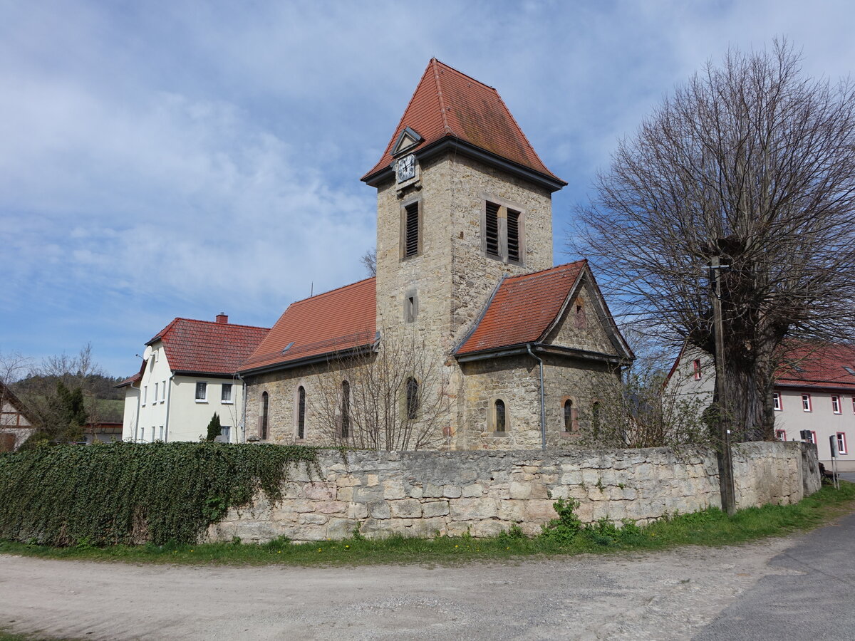 Barchfeld, evangelische Kirche, erbaut im 13. Jahrhundert (17.04.2022)