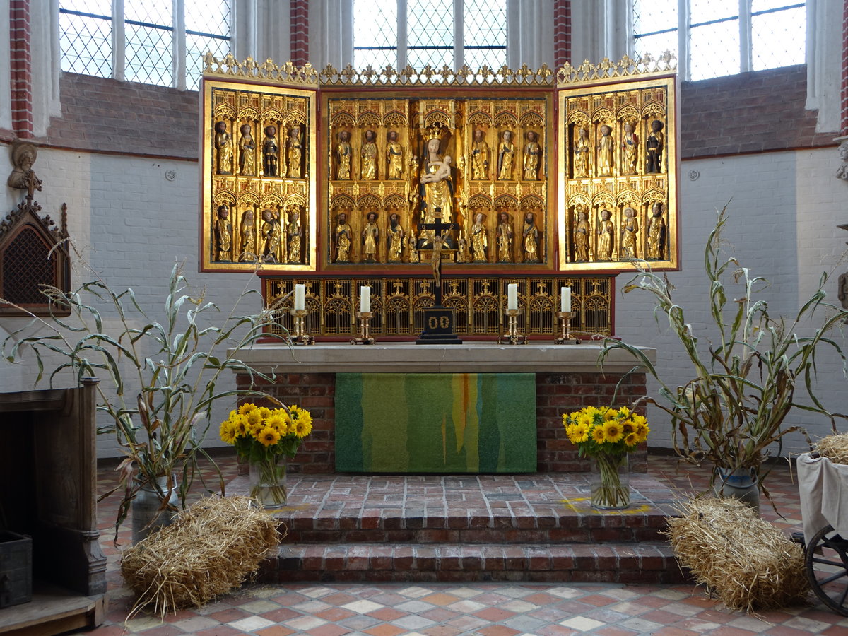 Bardowick, Flgelaltar von 1430 in der Domkirche St. Peter und Paul (26.09.2020)