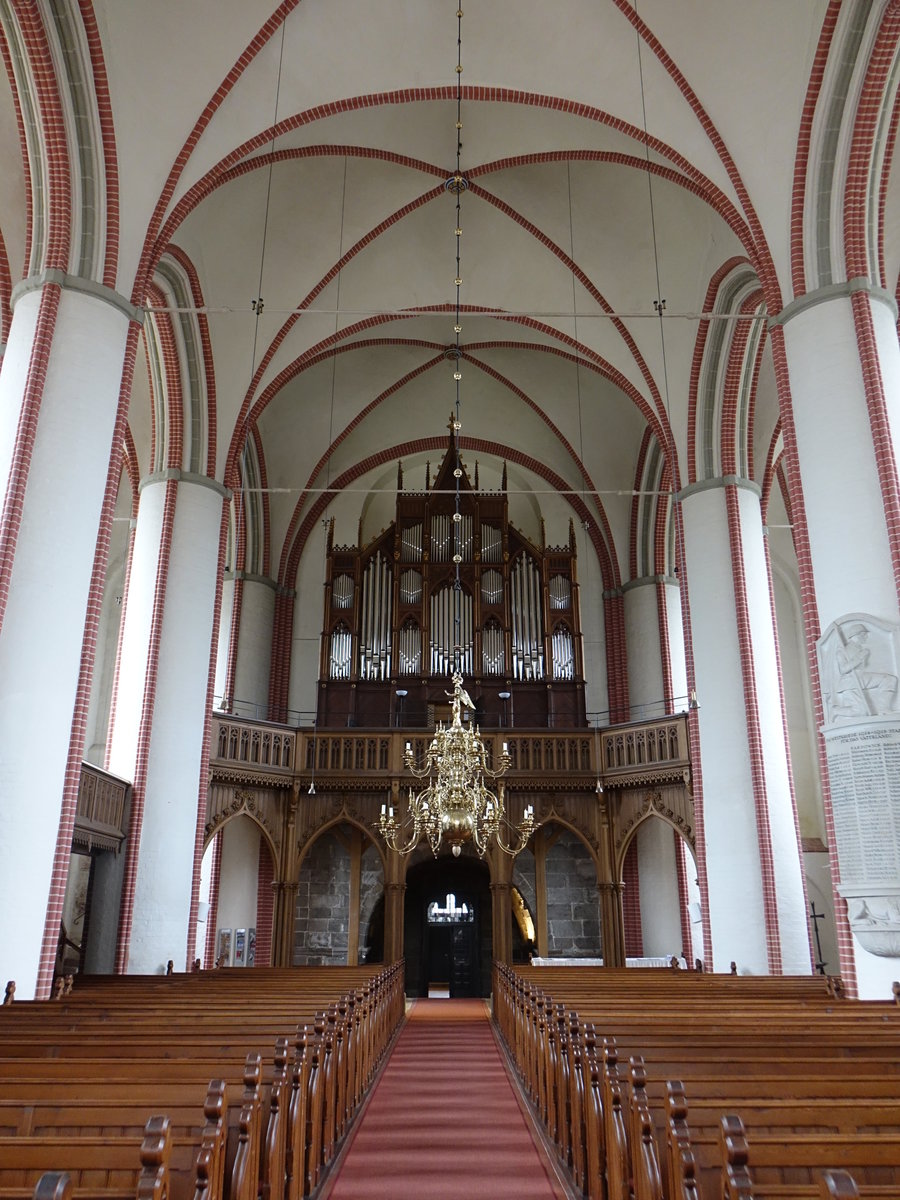 Bardowick, Orgelempore in der Domkirche St. Peter und Paul, historischer  Prospekt der P. Furtwngler-Orgel von 1867 (26.09.2020)