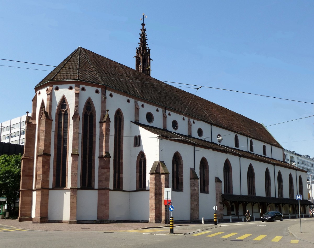 Basel, die heute christkatholische Kirche entstand 1233-37 als Klosterkirche der Dominikaner, Mai 2015 