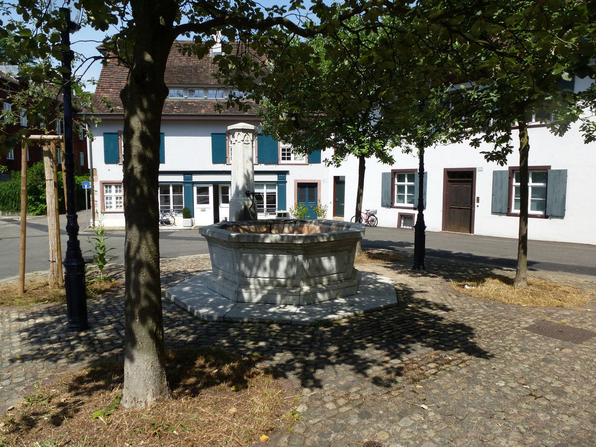 Basel, der Schindelhof-Brunnen, 1865 aufgestellt, Juni 2015