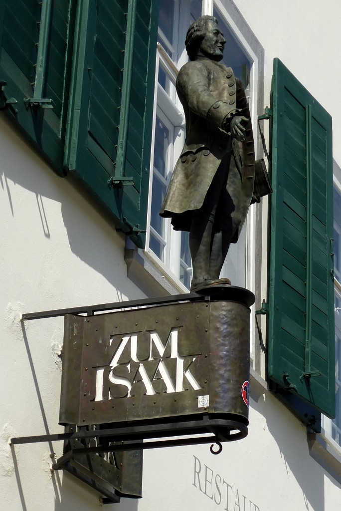 Basel,  Zum Isaak , Restaurant am Mnsterplatz, Mai 2015