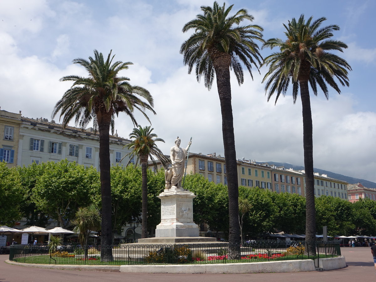 Bastia, Napoleon Denkmal am Place Saint Nicolas (21.06.2019)