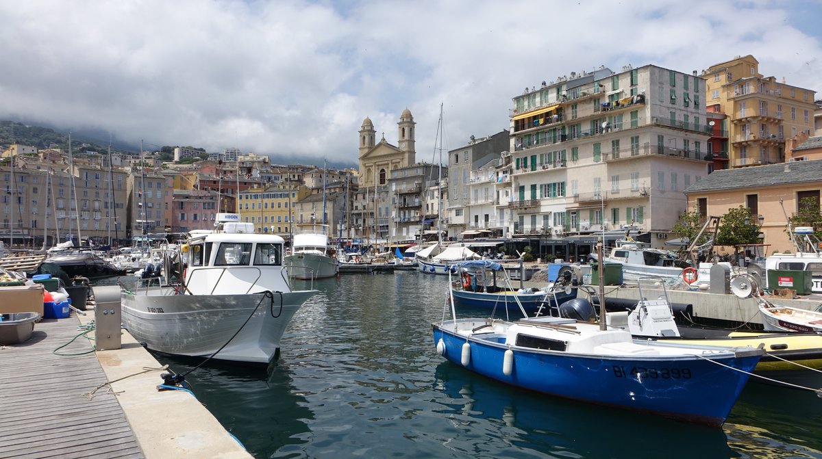 Bastia, Port de Plaisance und Kirche Saint-Jean Baptiste (21.06.2019)