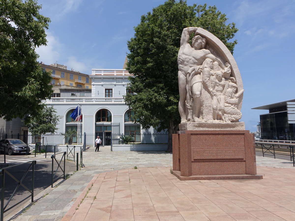 Bastia, Widerstands Denkmal am Place Saint-Nicolas (21.06.2019)