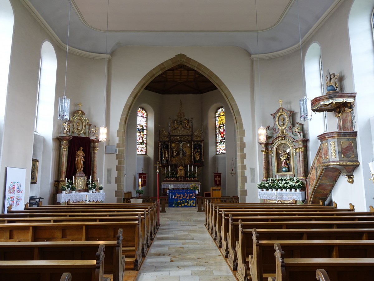 Bauerbach, Innenraum der St. Peter Kirche (30.05.2015)