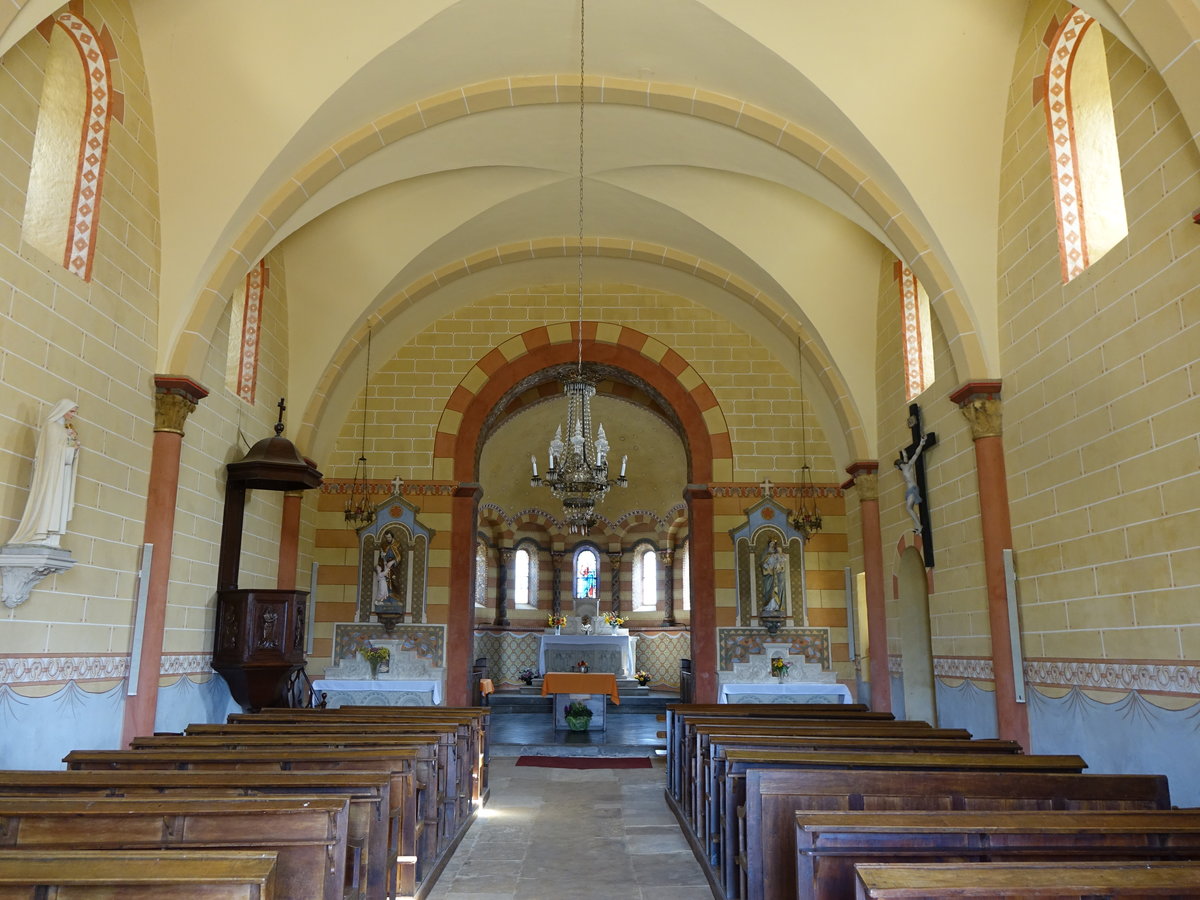 Baugy, Innenraum der St. Pons Kirche (22.09.2016)
