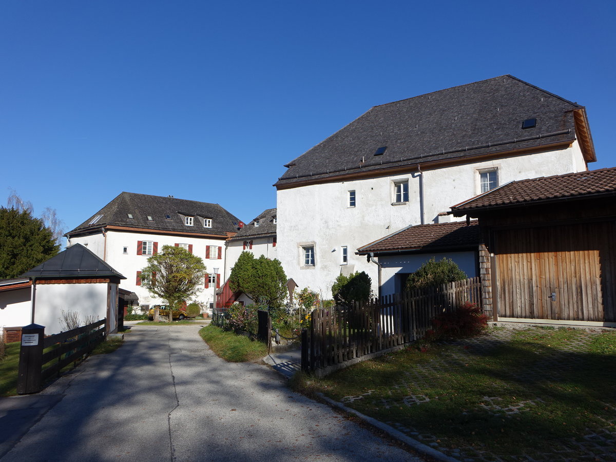 Bayerisch Gmain, Schloss Oberhausen, erbaut ab dem 14. Jahrhundert (10.11.2018)