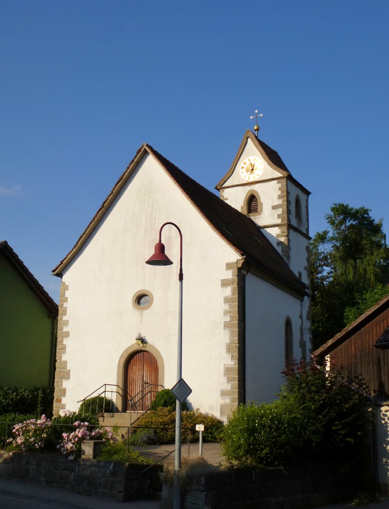 Bechtersbohl am Hochrhein, die katholische Kirche von 1670, Aug.2013