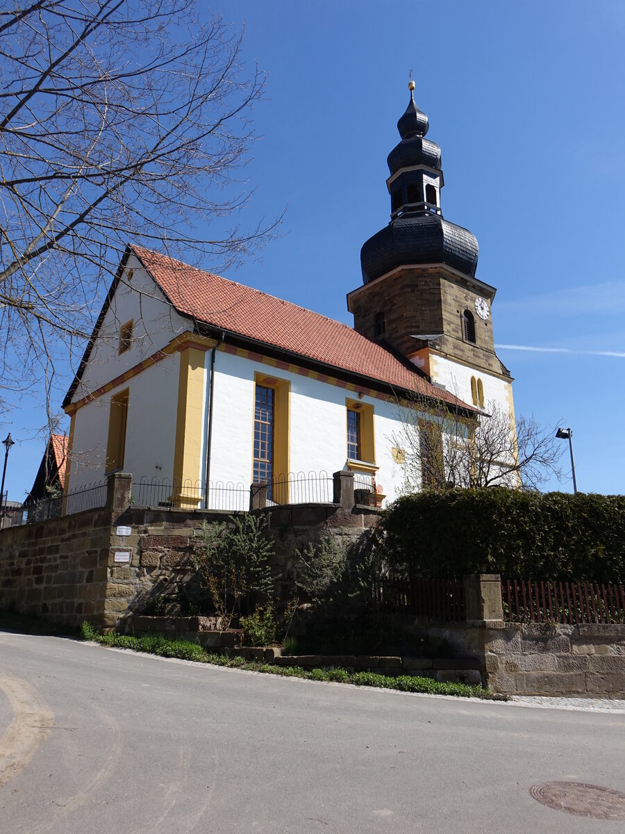 Bedheim, evangelische St. Kilian Kirche, erbaut ab 1332 (09.05.2021)