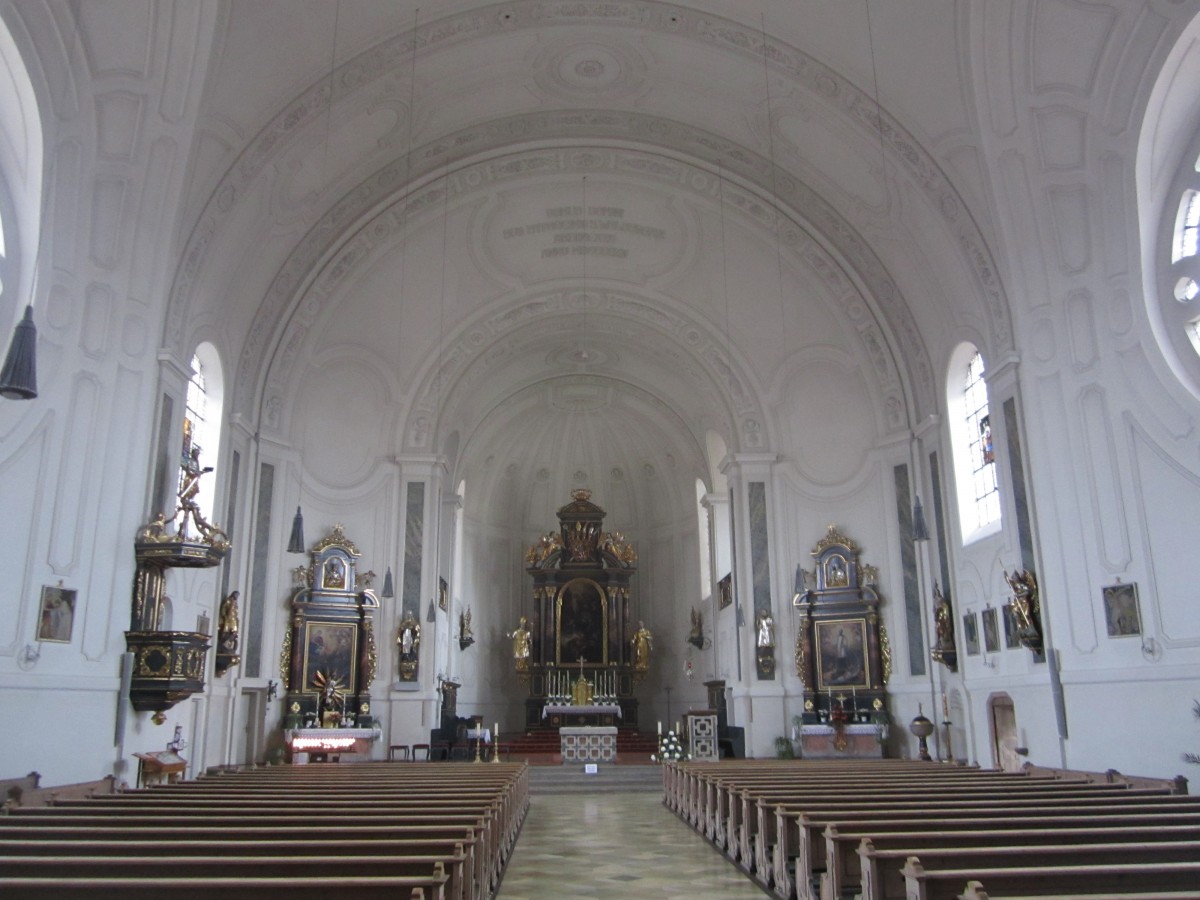 Beilngries, Innenraum der Pfarrkirche St. Walburga (02.11.2013)
