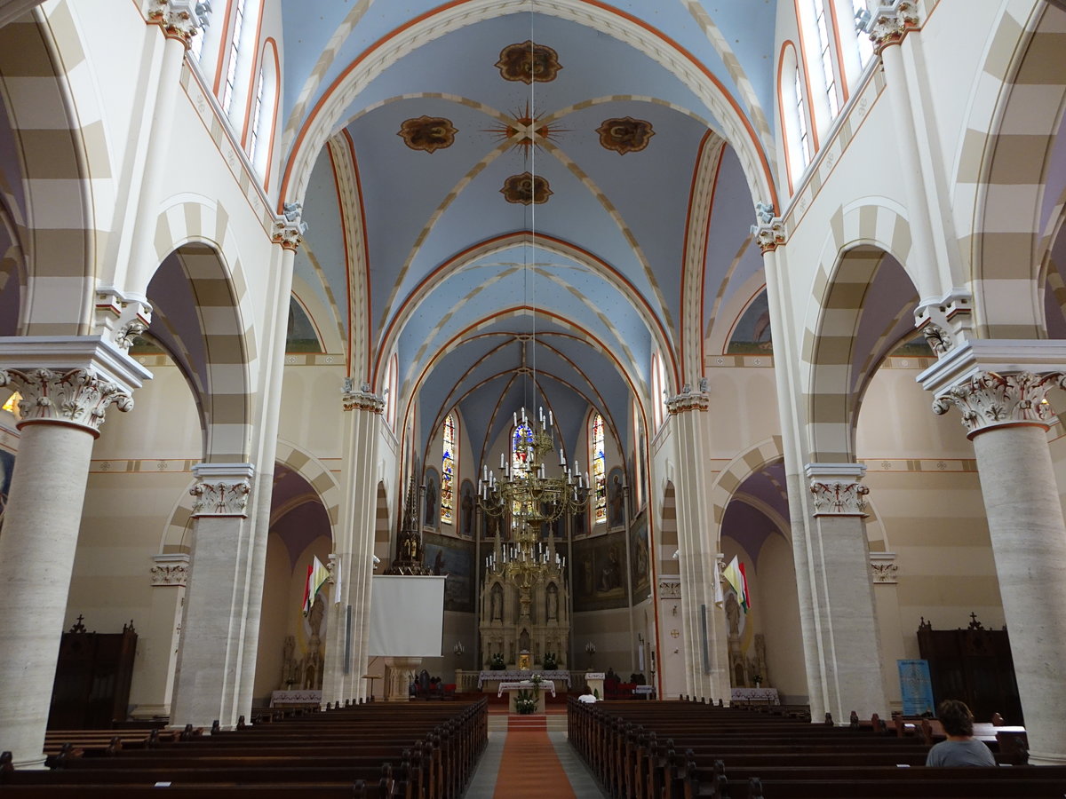 Bekescsaba, neugotischer Innenraum der St. Antal Kirche (26.08.2019) 
