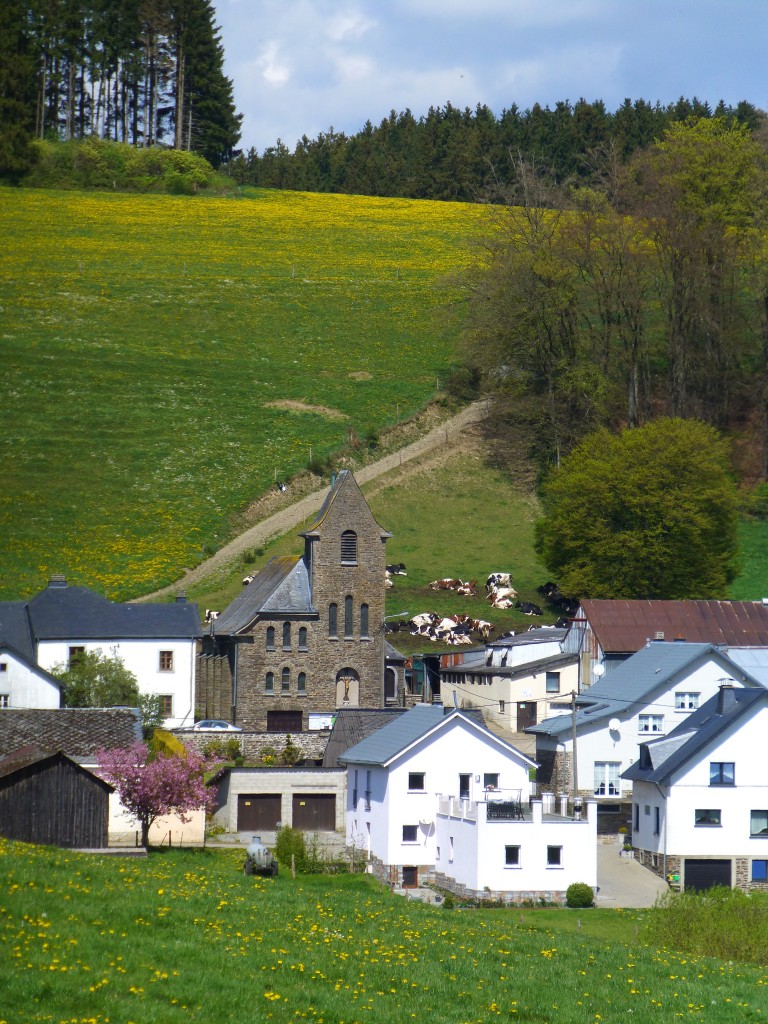 Belgien, Wallonien, Provinz Lttich, deutschsprachige Gemeinschaft, Lengeler am Vennbahn Radweg (Strecke 47 in Belgien). 23.04.2014