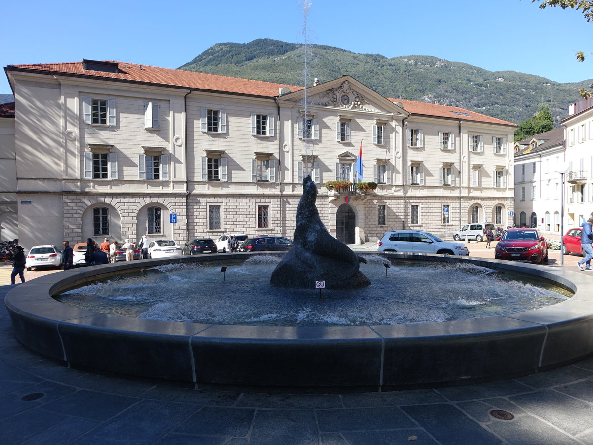 Bellinzona, Gebude des Kantonsparlament an der Piazza Governo (07.10.2019)