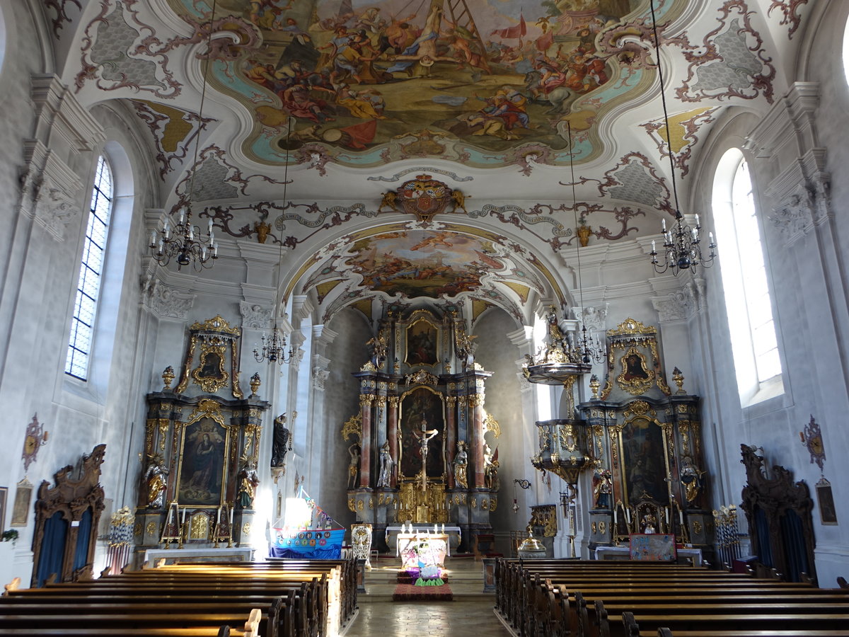 Beratzhausen, barocke Ausstattung in der Pfarrkirche St. Peter und Paul (25.03.2017)