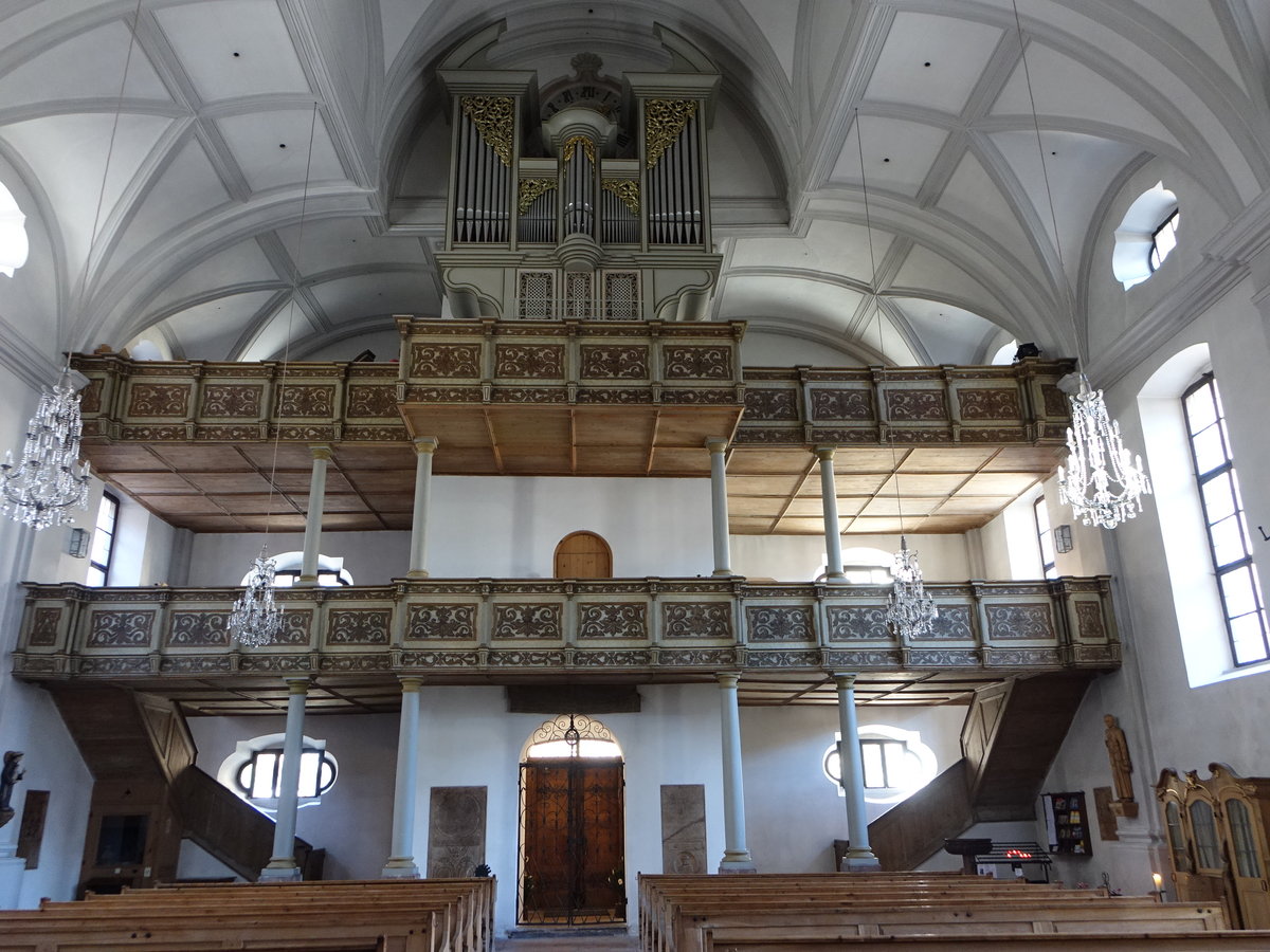Berchtesgaden, Orgelempore in der Pfarrkirche St. Andreas (10.11.2018)