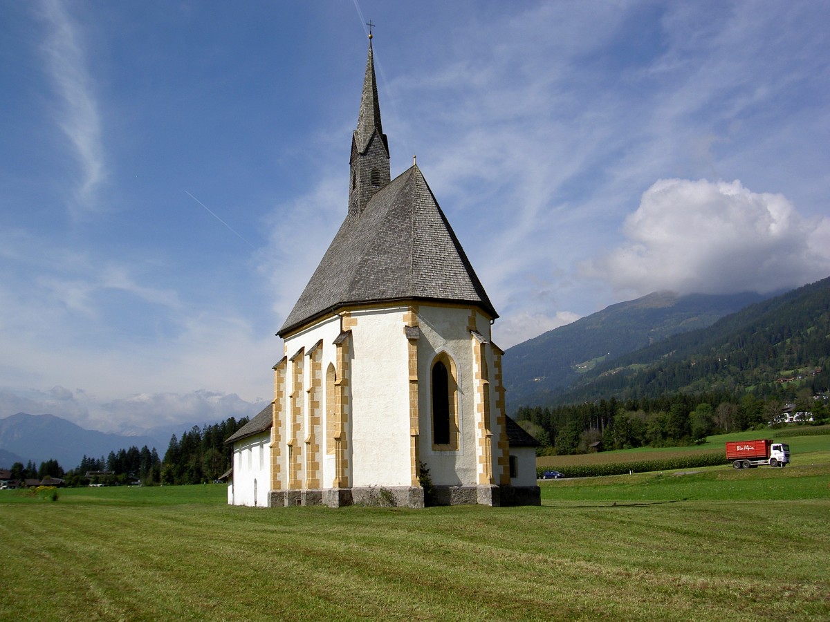 Berg im Drautal, Pfarrkirche St. Athanasius, erbaut 1443 (19.09.2014)