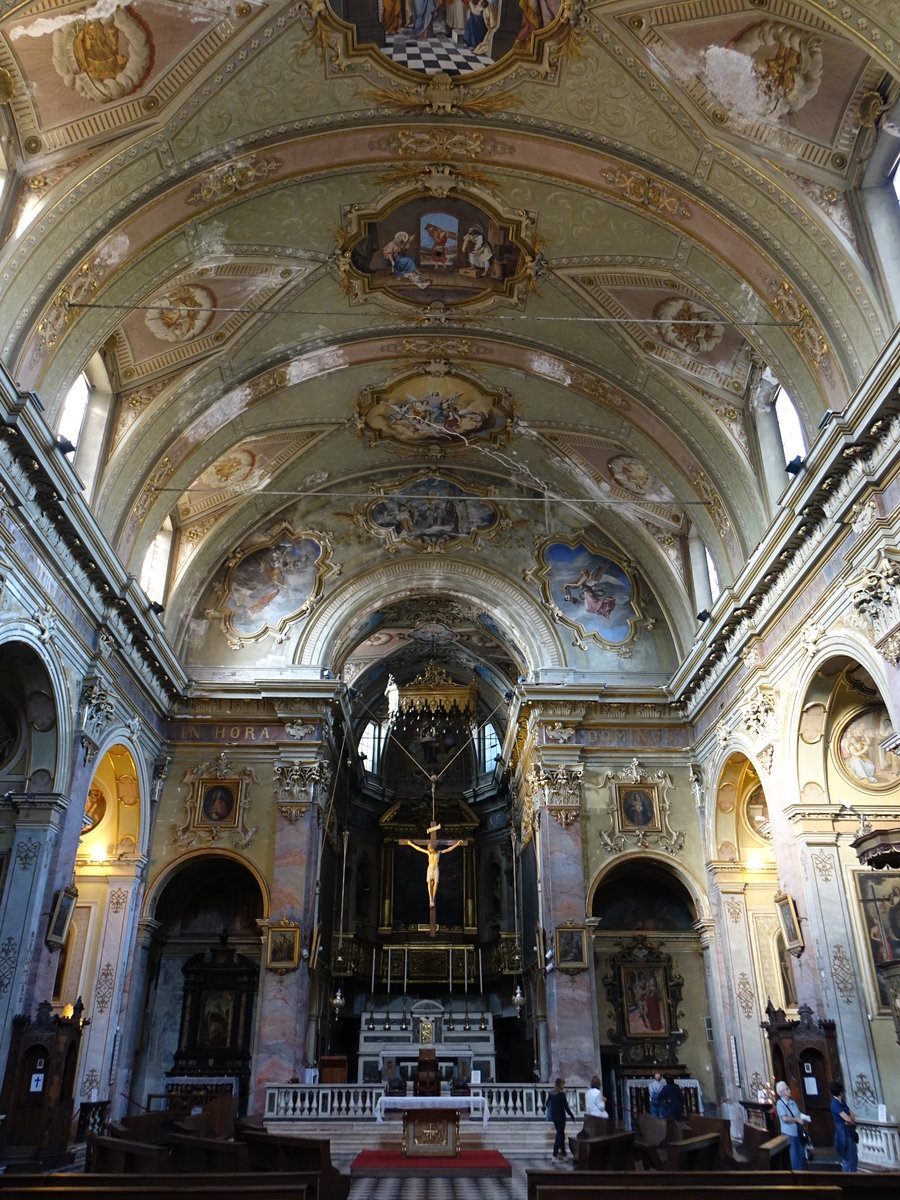 Bergamo, Karmeliterkirche St. Agata, erbaut bis 1730 durch Giovanni Battista Caniana (29.09.2018)