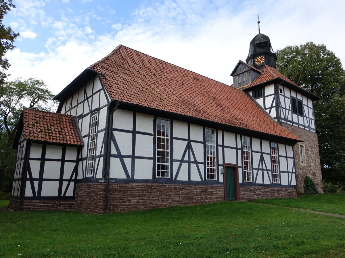 Berka, evangelische St. Martini Kirche, erbaut von 1779 bis 1784 (01.10.2023)