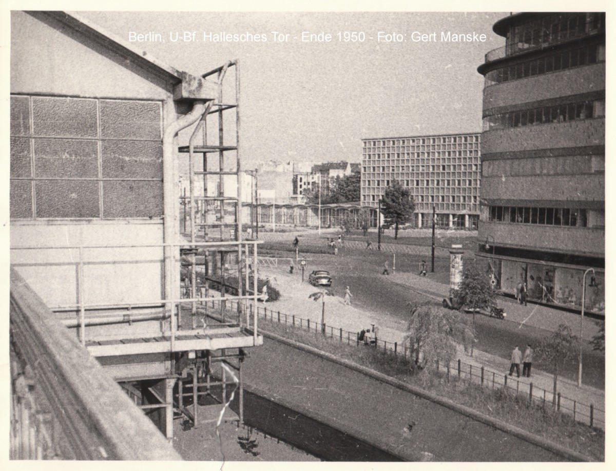 Berlin U-Bahnhof Hallesches Tor, Ende 1950er Jahre, Foto: Gert Manske