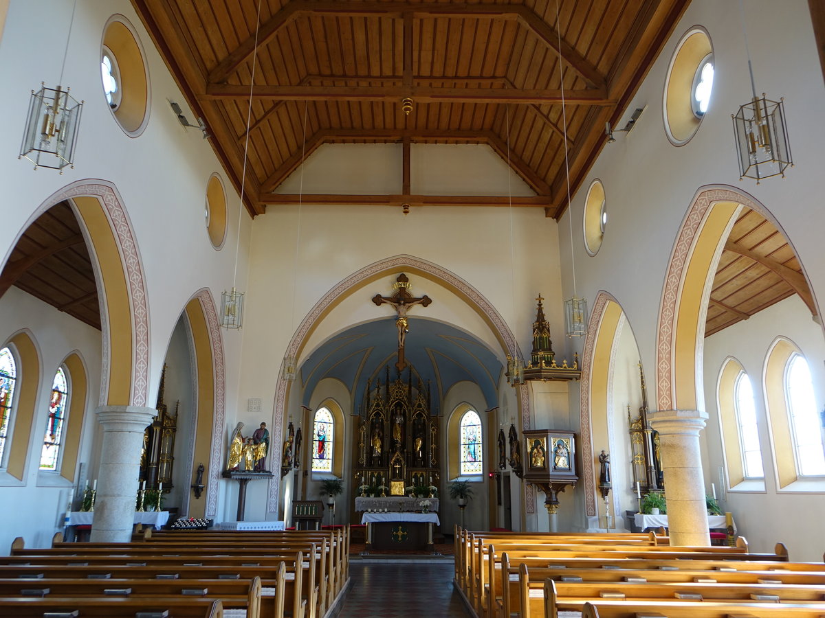 Bernried, Innenraum der Pfarrkirche St. Katharina (14.11.2016)
