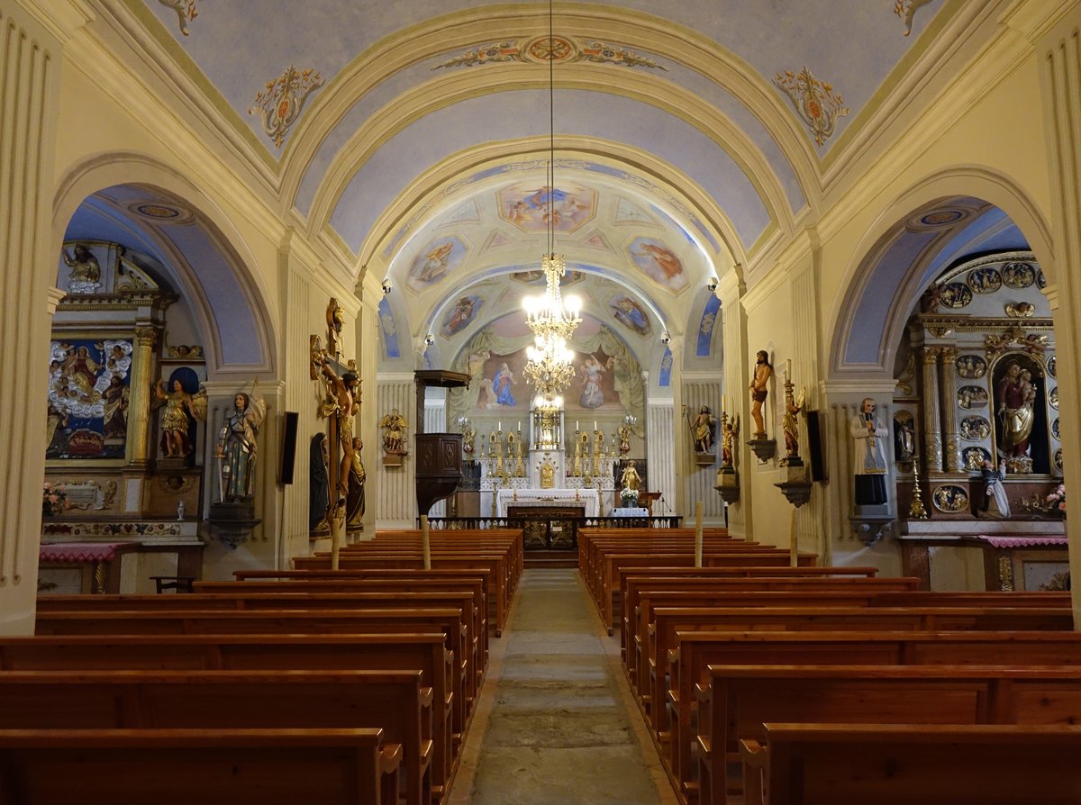Bessans, Innenraum der Saint-Jean Kirche (24.09.2016)