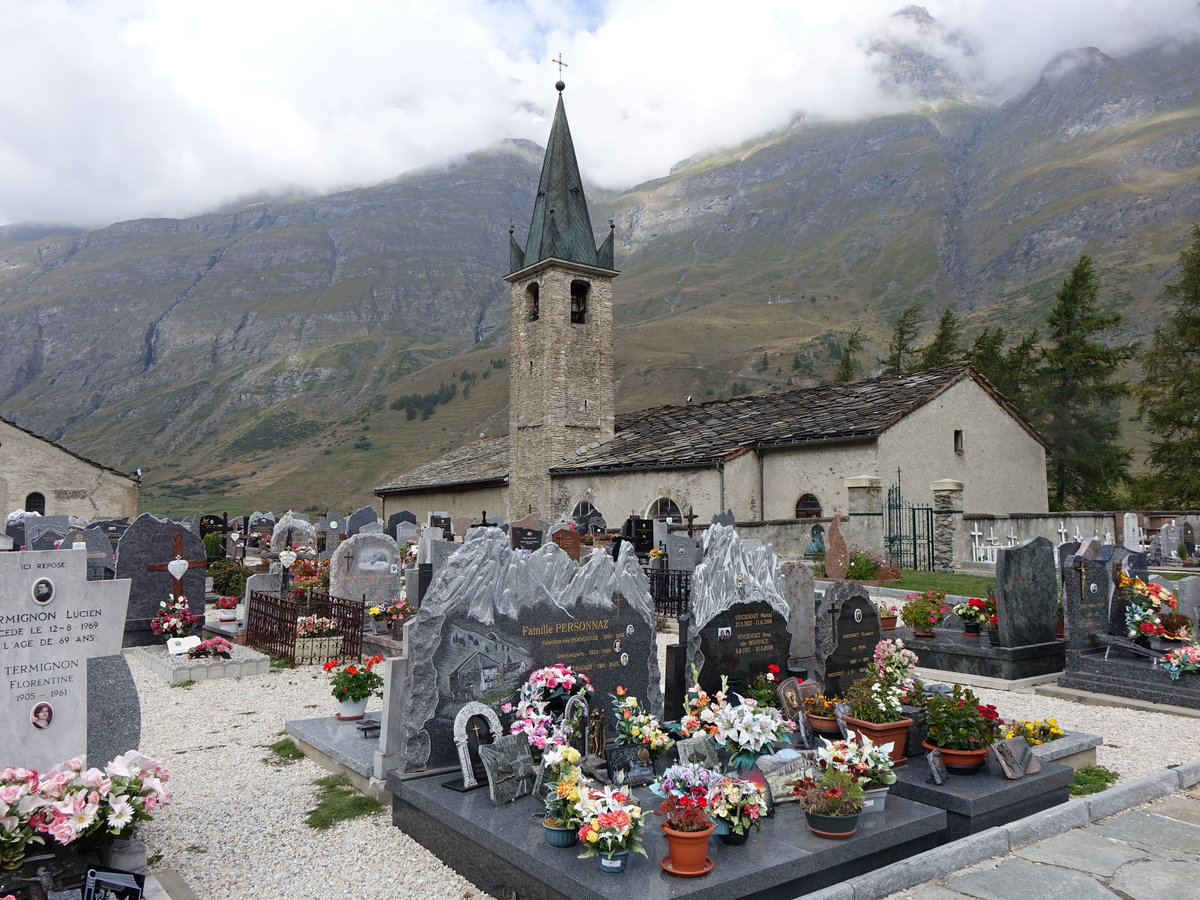 Bessans, Saint-Jean Kirche, erbaut im 17. Jahrhundert (24.09.2016)