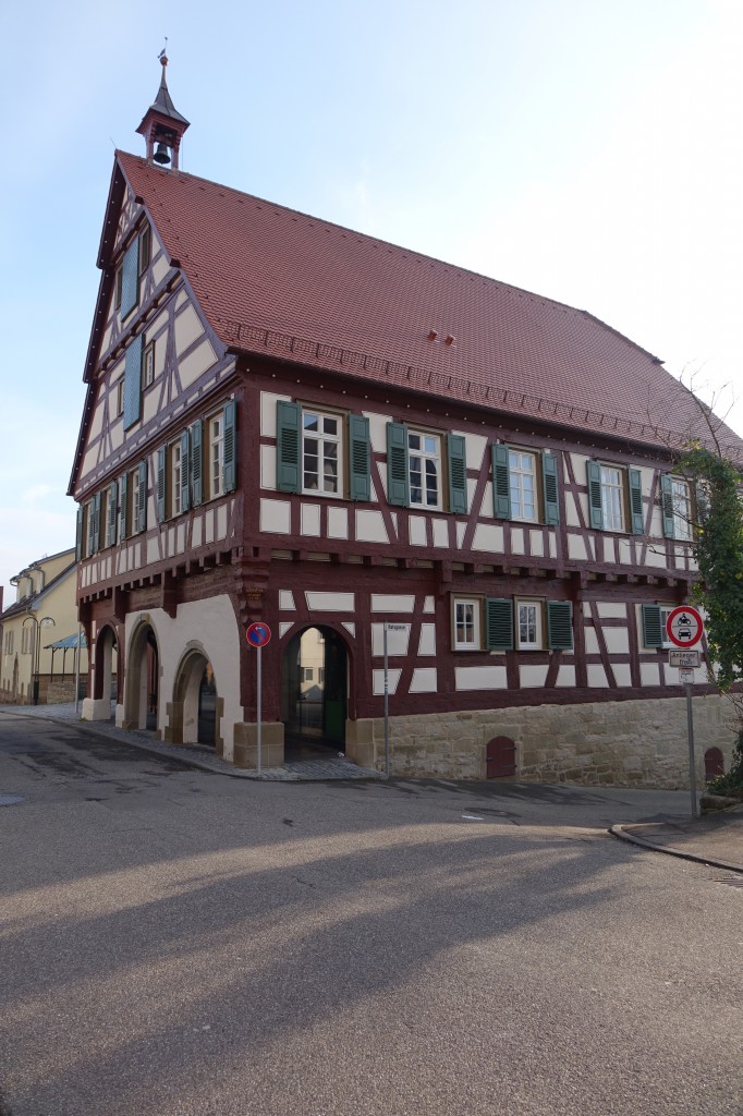 Beutelsbach, altes Rathaus, erbaut im 16. Jahrhundert, heute Heimatmuseum (18.01.2015)