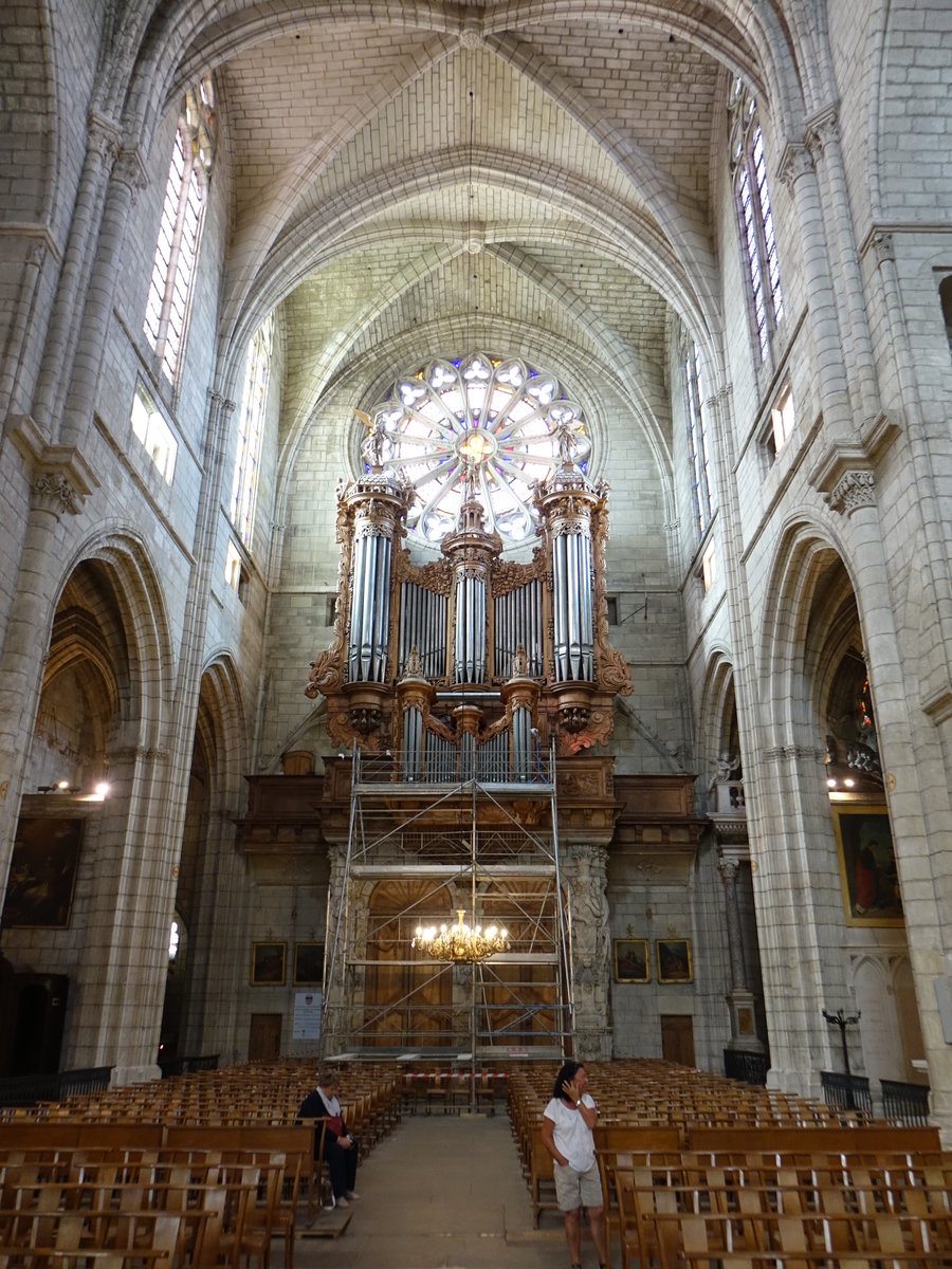 Beziers, Orgelempore in der Kathedrale Saint-Nazaire (29.09.2017)