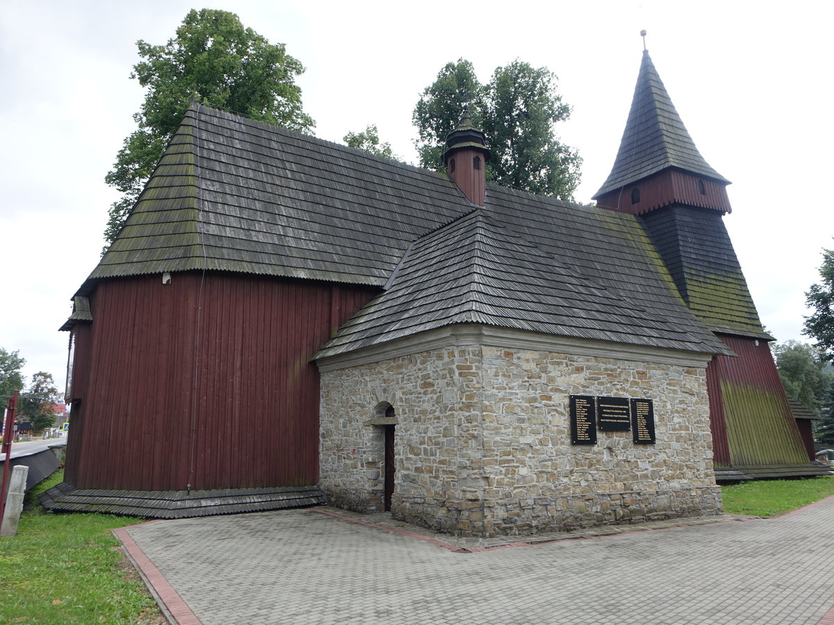Bialka Tatrzanska, Holzkirche St. Simon und Judas, erbaut im 17. Jahrhundert (02.09.2020)