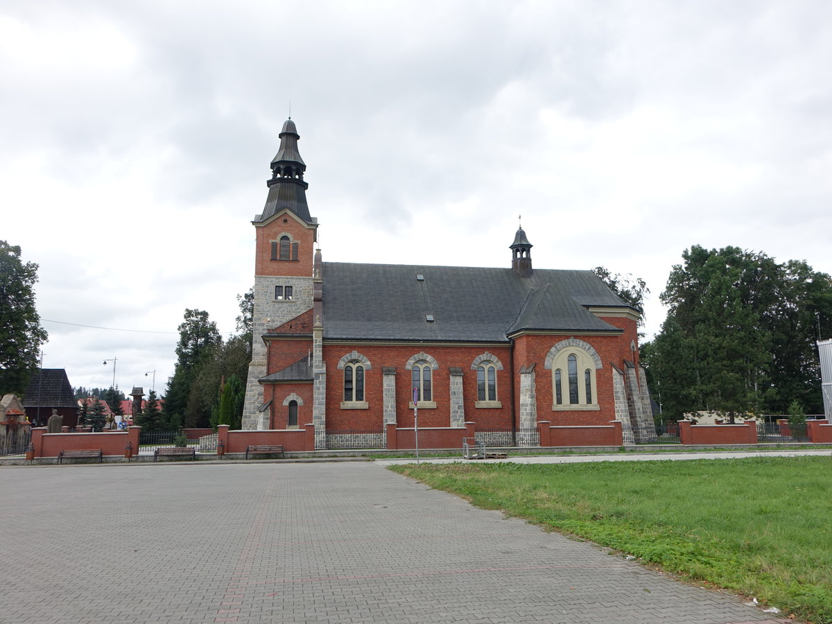 Bialka Tatrzanska, Pfarrkirche St. Simon, erbaut im 19. Jahrhundert (02.09.2020)