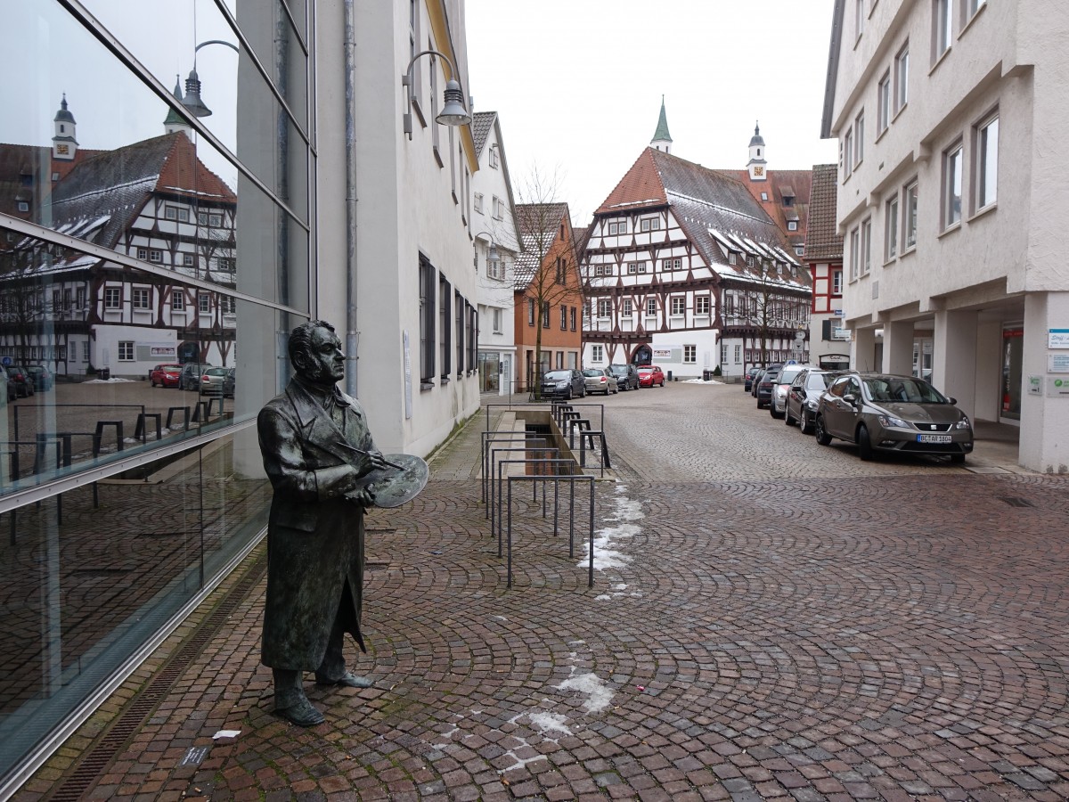 Biberach, altes Rathaus in der Waaghausstrae (24.01.2016)