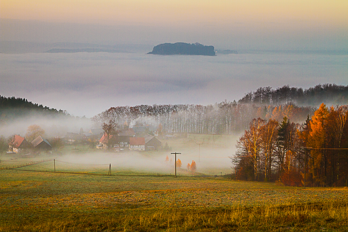 Bick von der Waitzdorfer Hhe zum Lilienstein 
13.11.2012