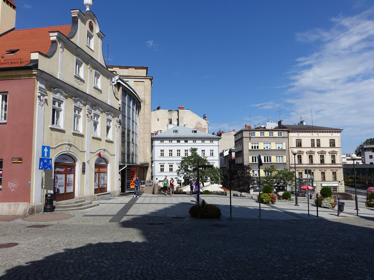 Bielsko-Biala, Huser am Plac Boleslawa Chrobrego (05.09.2020)