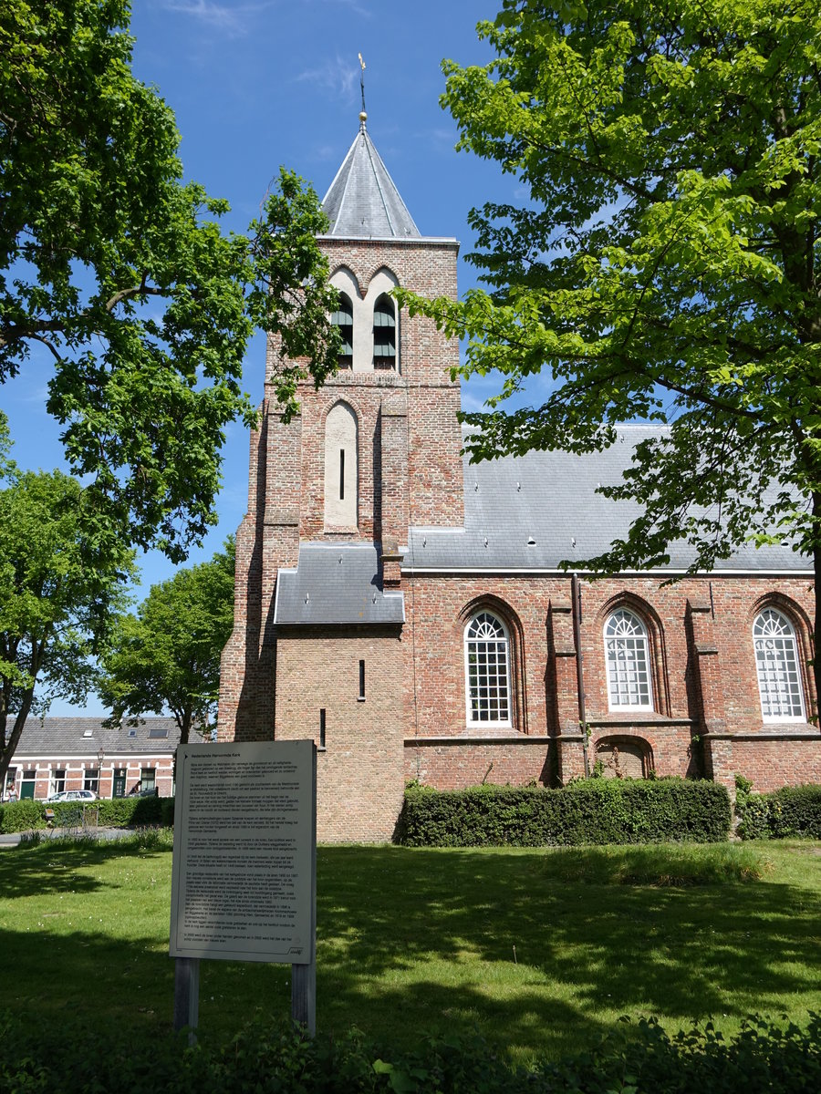 Biggekerke, Ref. Kirche, Chor erbaut um 1400, Langhaus 15. Jahrhundert (13.05.2016)