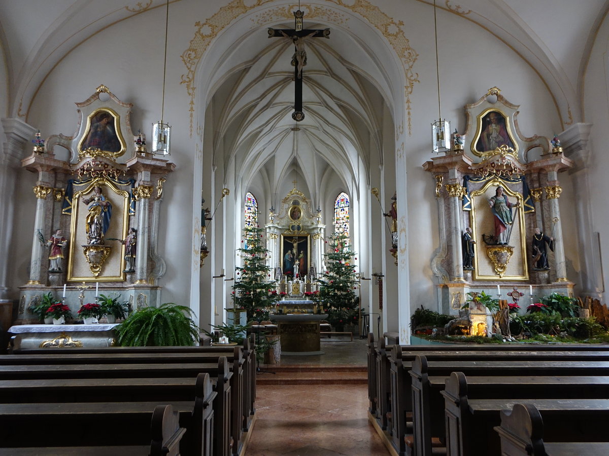 Binabiburg, barocke Altre in der St. Johann Baptist Kirche (23.12.2016)