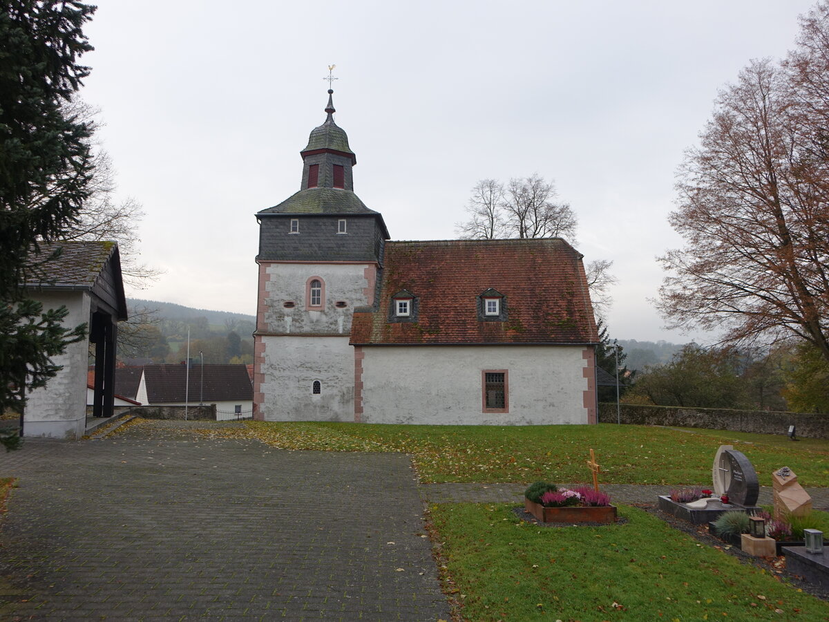 Bindsachsen, evangelische Dorfkirche, erbaut um 1500 (30.10.2021)