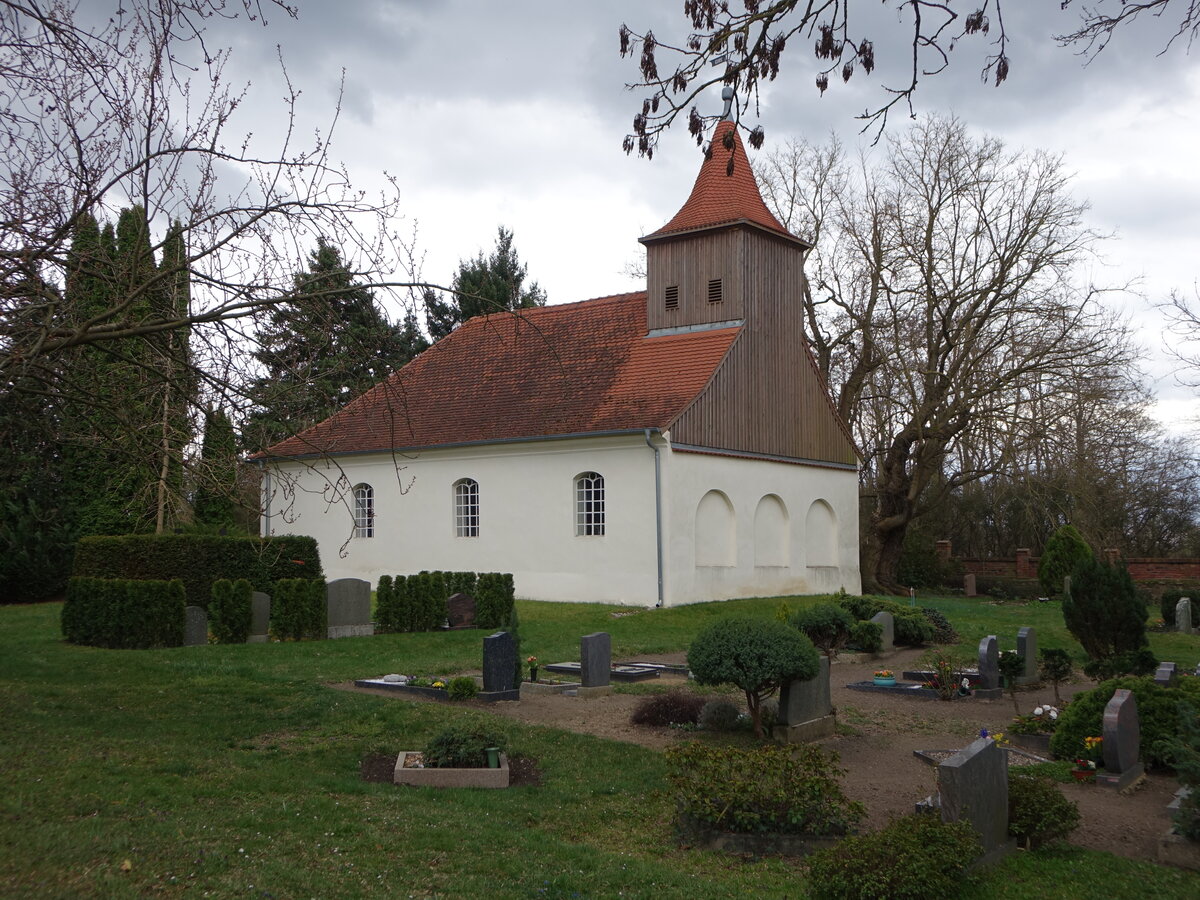 Birkholz, evangelische Kirche, erbaut im 15. Jahrhundert (05.04.2026)